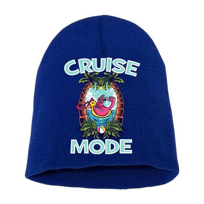 Cruise Mode Family Vacation Funny Ship Cruising Gift Short Acrylic Beanie