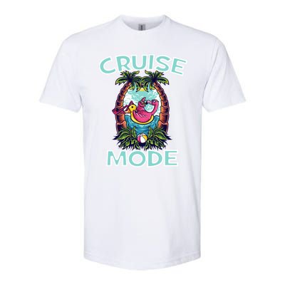 Cruise Mode Family Vacation Funny Ship Cruising Gift Softstyle CVC T-Shirt