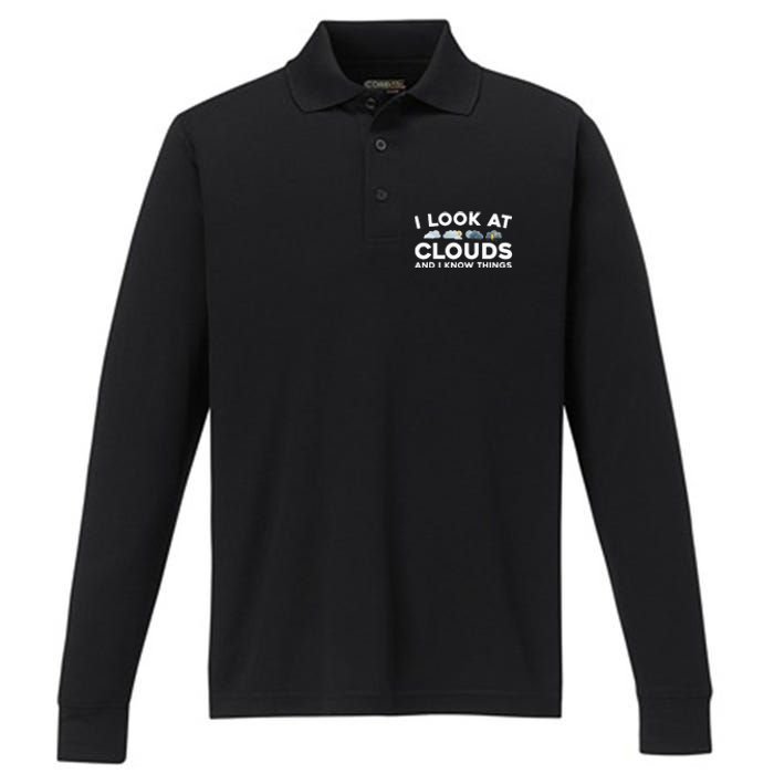 Cool Meteorologist For Men Women Kids Weather Forecasting Performance Long Sleeve Polo