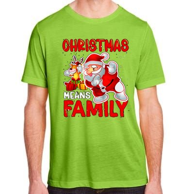 Christmas Means Family Santa Reindeer Adult ChromaSoft Performance T-Shirt