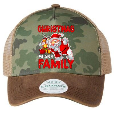 Christmas Means Family Santa Reindeer Legacy Tie Dye Trucker Hat