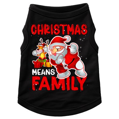 Christmas Means Family Santa Reindeer Doggie Tank