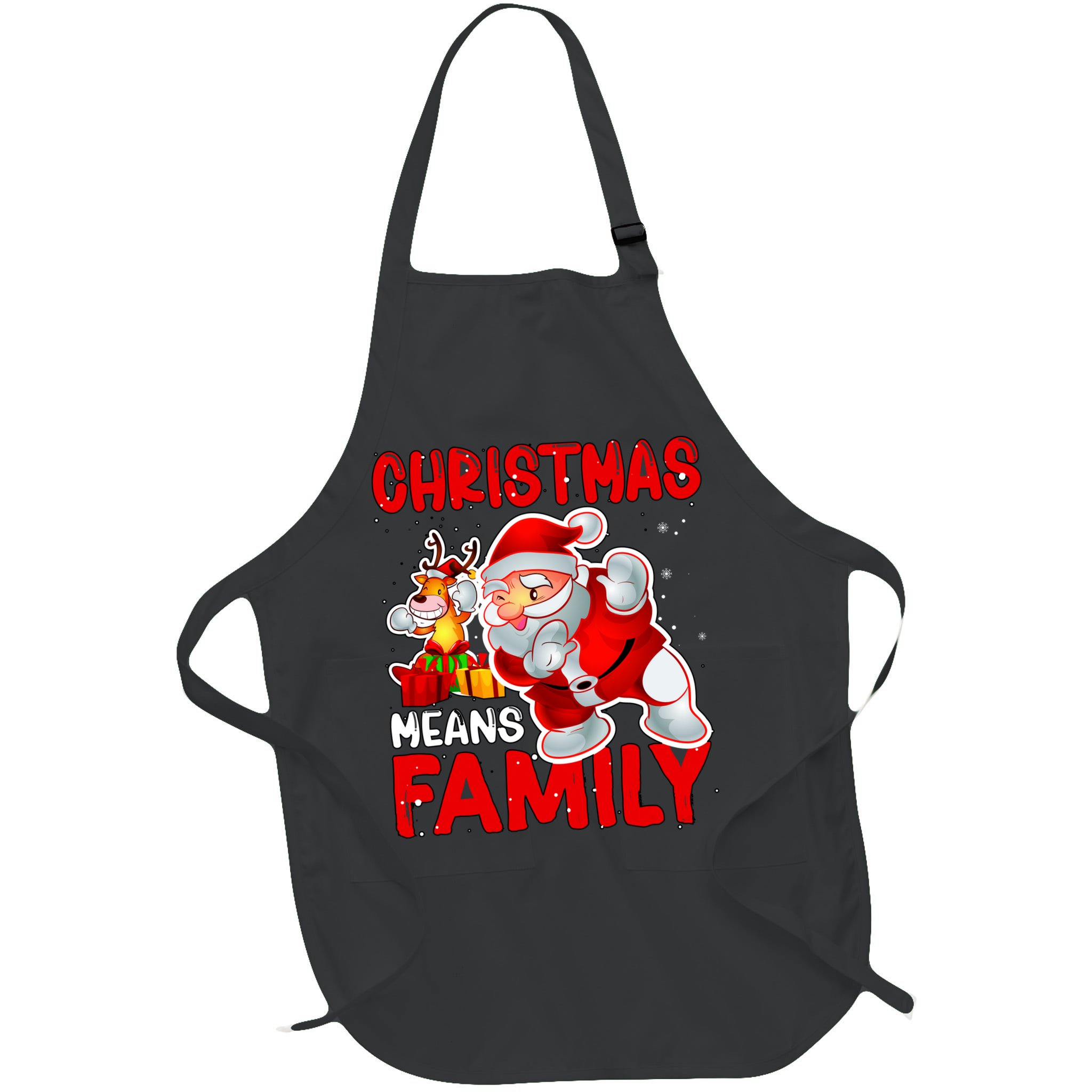 Christmas Means Family Santa Reindeer Apron