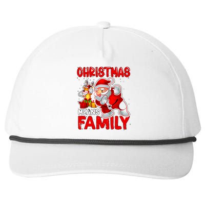 Christmas Means Family Santa Reindeer Snapback Five-Panel Rope Hat