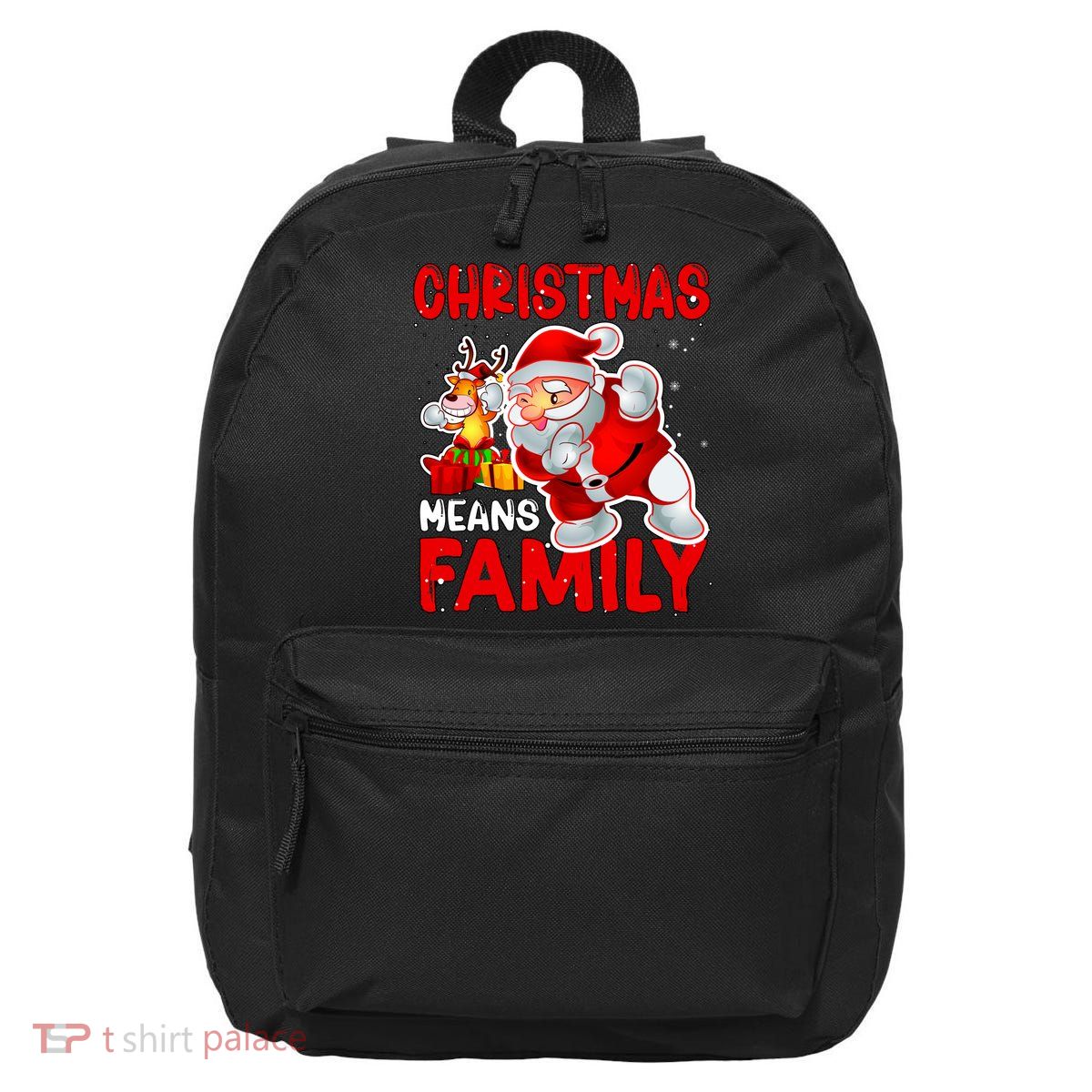 Christmas Means Family Santa Reindeer 16 in Basic Backpack
