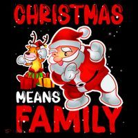 Christmas Means Family Santa Reindeer 16 in Basic Backpack