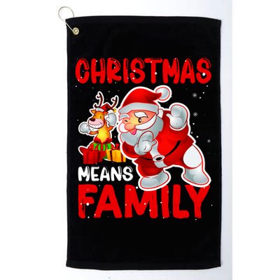 Christmas Means Family Santa Reindeer Golf Towel