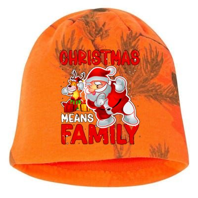 Christmas Means Family Santa Reindeer Kati - Camo Knit Beanie