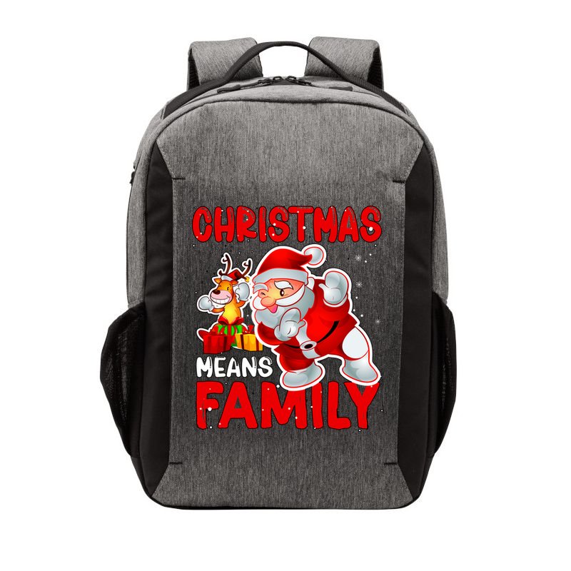 Christmas Means Family Santa Reindeer Vector Backpack