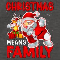 Christmas Means Family Santa Reindeer Vector Backpack
