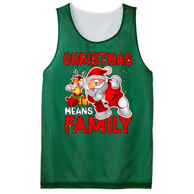 Christmas Means Family Santa Reindeer Mesh Reversible Basketball Jersey Tank