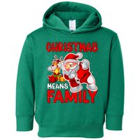 Christmas Means Family Santa Reindeer Toddler Hoodie