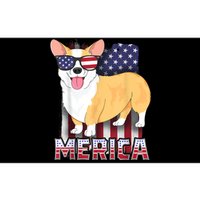 Corgi Merica For Kids Boy USA Flag 4th Of July Dog Bumper Sticker