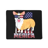 Corgi Merica For Kids Boy USA Flag 4th Of July Dog Mousepad