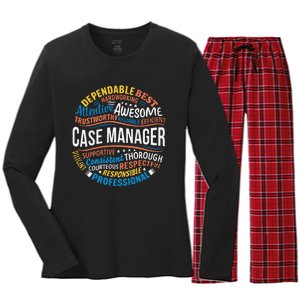 Case Manager Funny Week Appreciation Women's Long Sleeve Flannel Pajama Set 