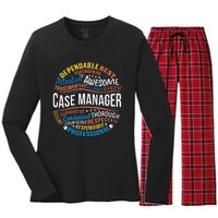 Case Manager Funny Week Appreciation Women's Long Sleeve Flannel Pajama Set 