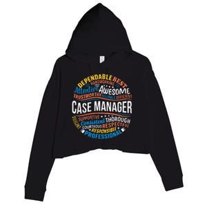 Case Manager Funny Week Appreciation Crop Fleece Hoodie