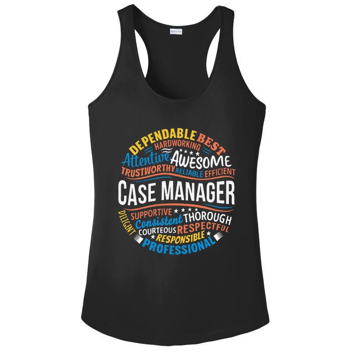 Case Manager Funny Week Appreciation Ladies PosiCharge Competitor Racerback Tank