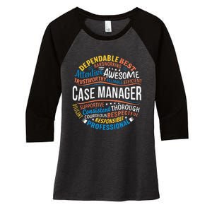 Case Manager Funny Week Appreciation Women's Tri-Blend 3/4-Sleeve Raglan Shirt