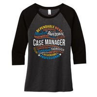 Case Manager Funny Week Appreciation Women's Tri-Blend 3/4-Sleeve Raglan Shirt