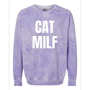 Cat Milf Funny Colorblast Crewneck Sweatshirt