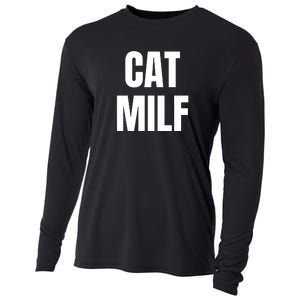 Cat Milf Funny Cooling Performance Long Sleeve Crew