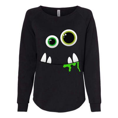 Cute Monster Face Halloween Group Costume Gift Womens California Wash Sweatshirt