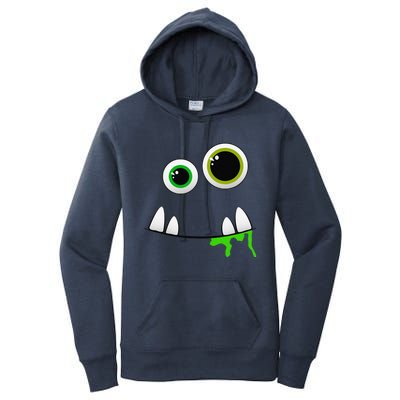 Cute Monster Face Halloween Group Costume Gift Women's Pullover Hoodie