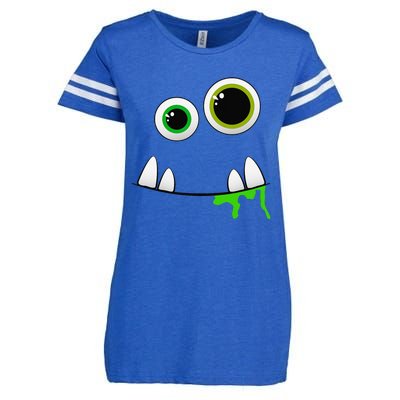 Cute Monster Face Halloween Group Costume Gift Enza Ladies Jersey Football T-Shirt