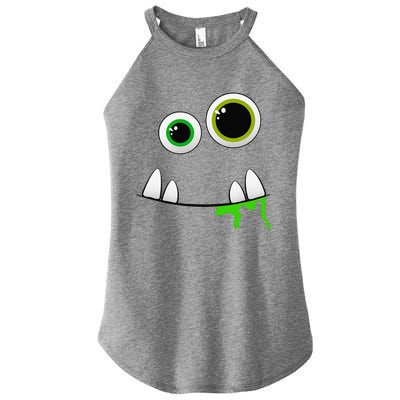 Cute Monster Face Halloween Group Costume Gift Women's Perfect Tri Rocker Tank