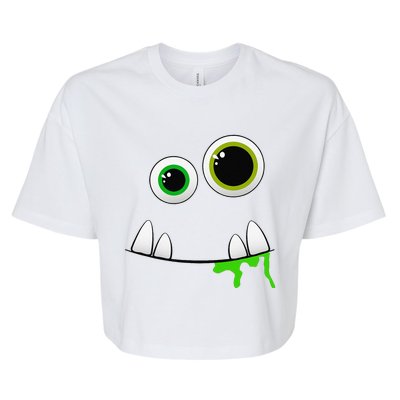 Cute Monster Face Halloween Group Costume Gift Bella+Canvas Jersey Crop Tee