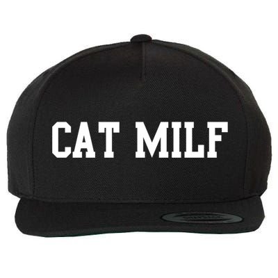 Cat Milf Funny Cat Mom Cat Lovers Cute Gift Wool Snapback Cap
