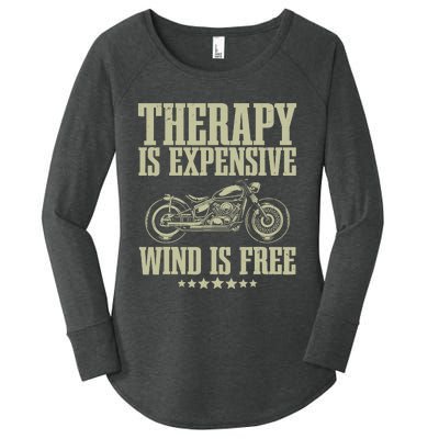 Cool Motorcycle For Wo Motorcycle Lovers Bike Rider Women's Perfect Tri Tunic Long Sleeve Shirt