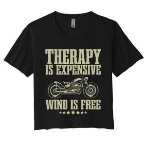 Cool Motorcycle For Wo Motorcycle Lovers Bike Rider Women's Crop Top Tee