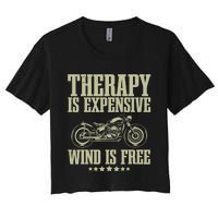 Cool Motorcycle For Wo Motorcycle Lovers Bike Rider Women's Crop Top Tee