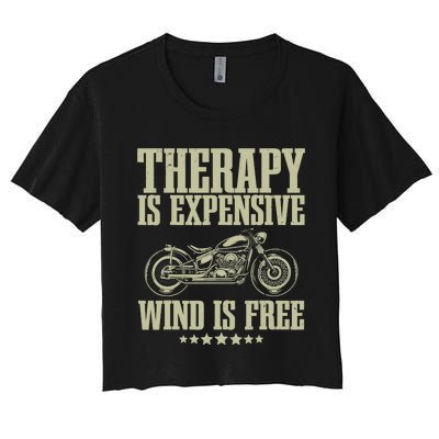 Cool Motorcycle For Wo Motorcycle Lovers Bike Rider Women's Crop Top Tee