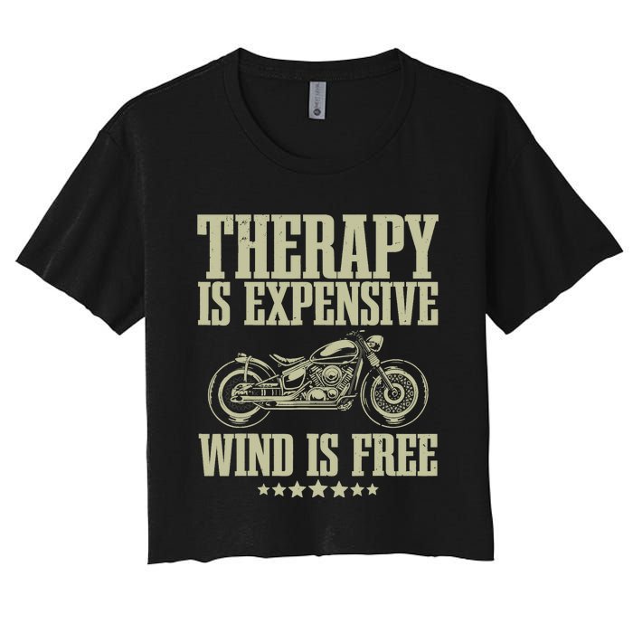 Cool Motorcycle For Wo Motorcycle Lovers Bike Rider Women's Crop Top Tee