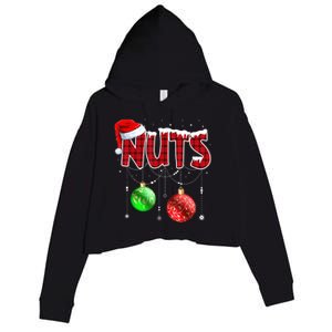 Chestnuts Matching Family Funny Chest Nuts Christmas Couples Great Gift Crop Fleece Hoodie