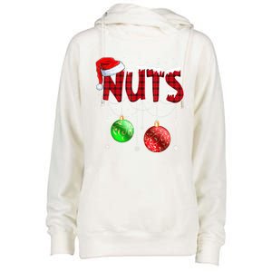 Chestnuts Matching Family Funny Chest Nuts Christmas Couples Great Gift Womens Funnel Neck Pullover Hood