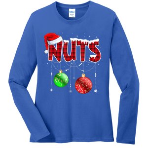 Chestnuts Matching Family Funny Chest Nuts Christmas Couples Great Gift Ladies Long Sleeve Shirt