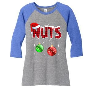 Chestnuts Matching Family Funny Chest Nuts Christmas Couples Great Gift Women's Tri-Blend 3/4-Sleeve Raglan Shirt