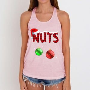 Chestnuts Matching Family Funny Chest Nuts Christmas Couples Great Gift Women's Knotted Racerback Tank