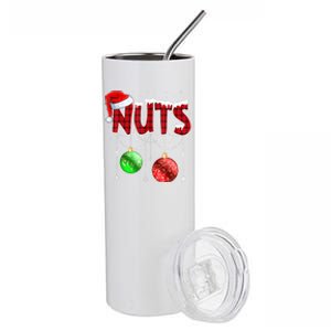 Chestnuts Matching Family Funny Chest Nuts Christmas Couples Great Gift Stainless Steel Tumbler