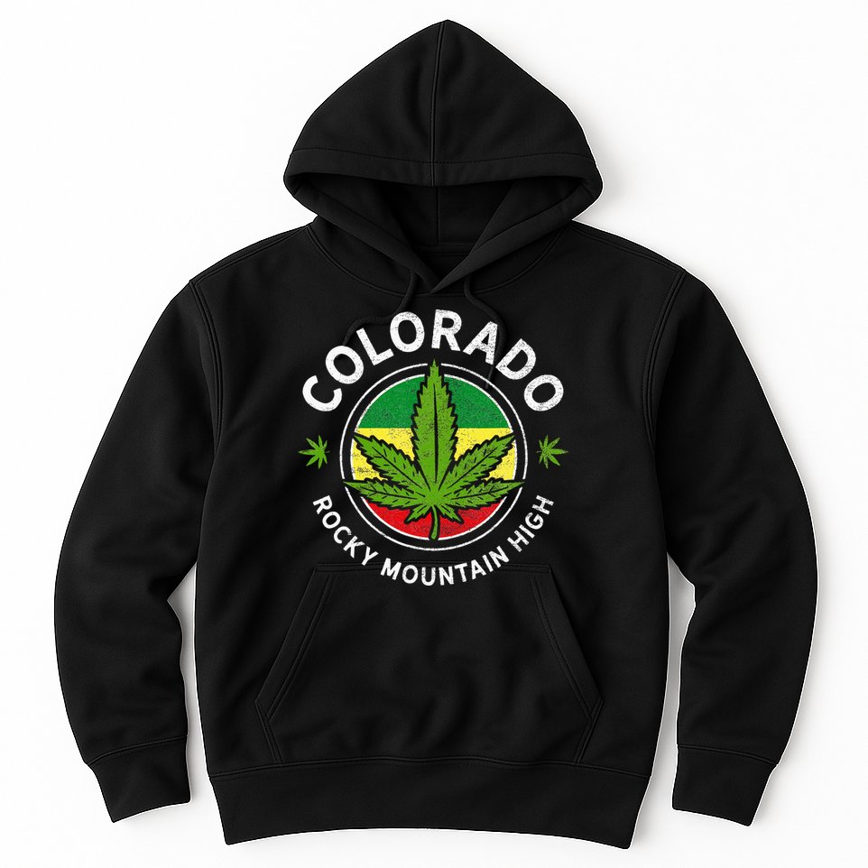 Colorado Marijuana Funny Weed Cannabis Hoodie