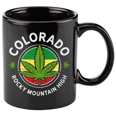 Colorado Marijuana Funny Weed Cannabis 11oz C Handle Ceramic Mug
