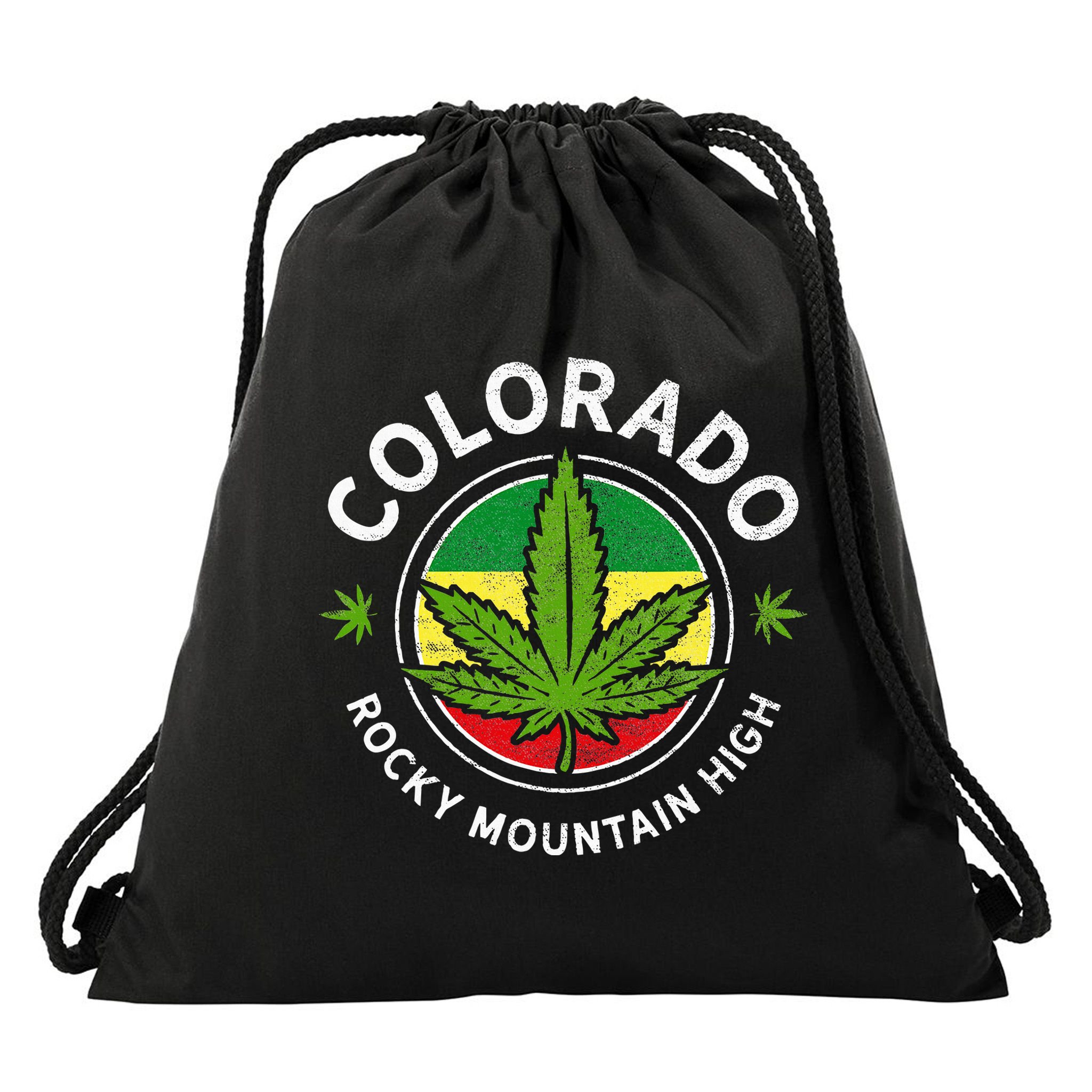 Colorado Marijuana Funny Weed Cannabis Drawstring Bag