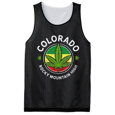Colorado Marijuana Funny Weed Cannabis Mesh Reversible Basketball Jersey Tank