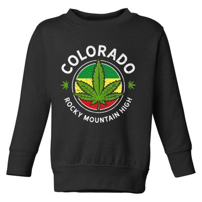 Colorado Marijuana Funny Weed Cannabis Toddler Sweatshirt
