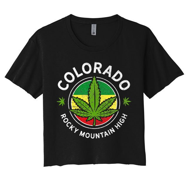 Colorado Marijuana Funny Weed Cannabis Crop Top