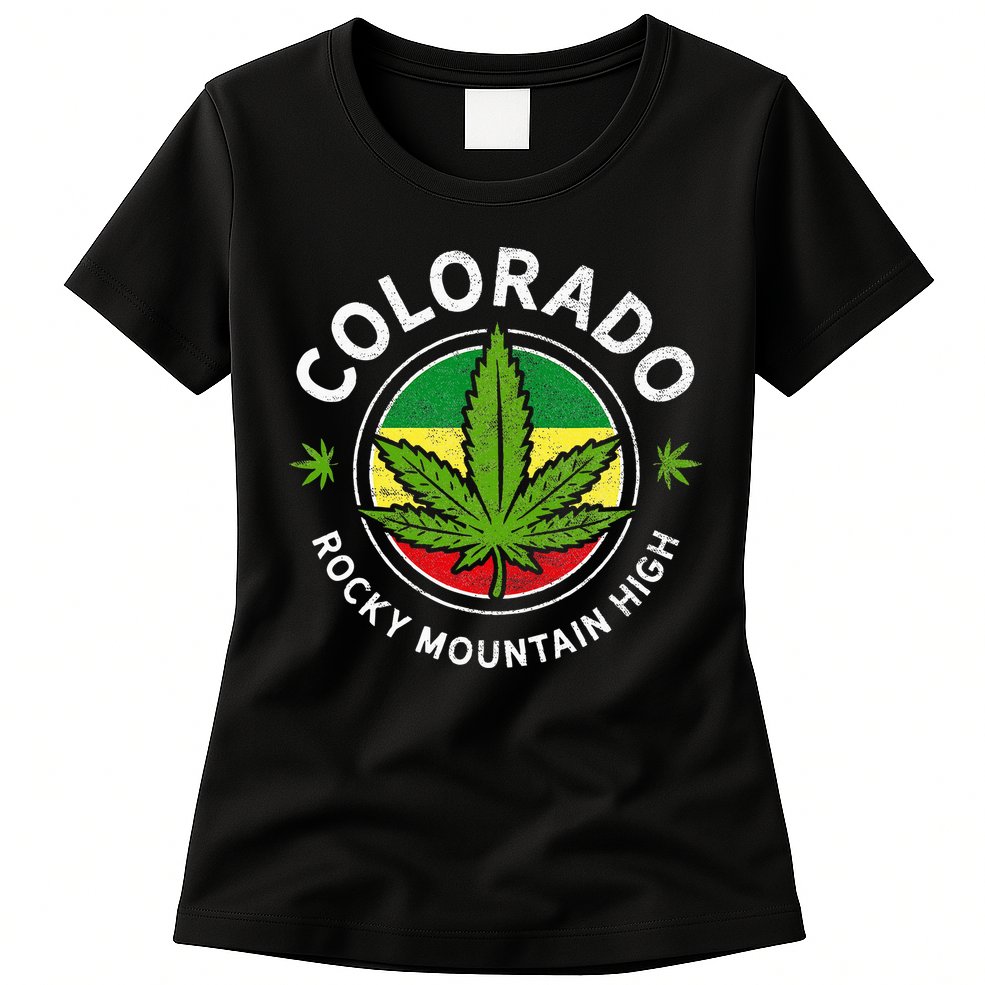 Colorado Marijuana Funny Weed Cannabis Womens T-Shirt